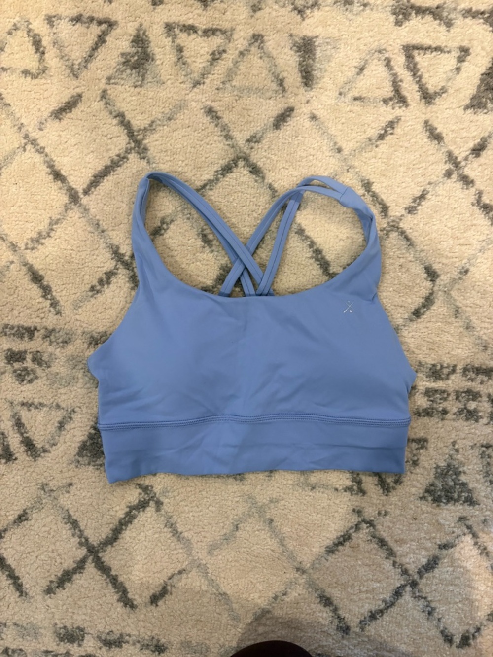 Light Blue Cross-Back Sports Bra - Unbranded
